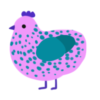 (unnamed), a lavender and sea chicken with a speckle pattern