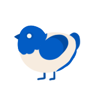 (unnamed), a cream and ultramarine chicken with a head pattern