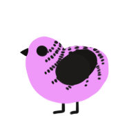 (unnamed), a lavender and sable chicken with a half-bar pattern