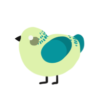 (unnamed), a apple and teal chicken with a neck-band pattern