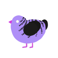 (unnamed), a lilac and sable chicken with a half-bar pattern