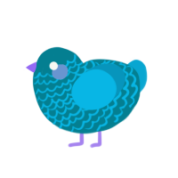 (unnamed), a sea and cerulean chicken with a lace pattern