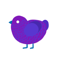 (unnamed), a violet and indigo chicken with a lace pattern