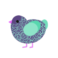 (unnamed), a overcast and mint chicken with a double-lace pattern