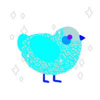 Frostguard Jr, a silver and teal chicken with a double-lace pattern