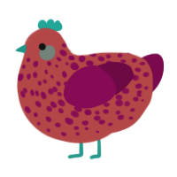 Spice, a red and wine chicken with a speckle pattern