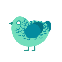 (unnamed), a mint and sea chicken with a half-lace pattern