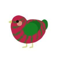 (unnamed), a crimson and leaf chicken with a bar pattern