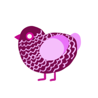 (unnamed), a wine and lavender chicken with a lace pattern