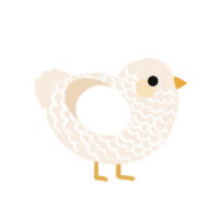 (unnamed), a cream chicken with a lace pattern