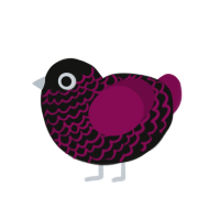 (unnamed), a black and wine chicken with a lace pattern