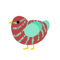 (unnamed), a red and mint chicken with a bar pattern