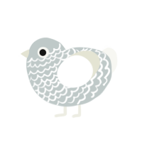 (unnamed), a silver and white chicken with a lace pattern