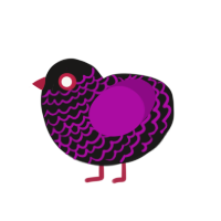 (unnamed), a sable and plum chicken with a lace pattern