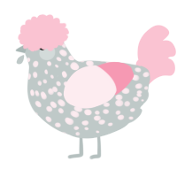 (unnamed), a silver and rose chicken with a speckle pattern