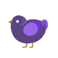 (unnamed), a overcast and blurple chicken with a neck-band pattern