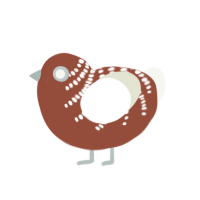 (unnamed), a russet and white chicken with a half-bar pattern