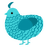 snorkel, a aqua and sea chicken with a lace pattern