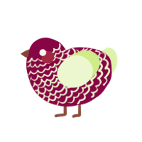 (unnamed), a maroon and apple chicken with a lace pattern