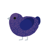 (unnamed), a overcast and navy chicken with a double-lace pattern