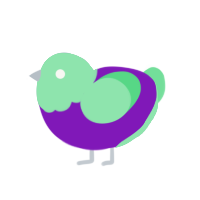 (unnamed), a violet and spring chicken with a head pattern