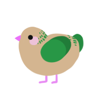 (unnamed), a beige and viridian chicken with a neck-band pattern