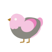 (unnamed), a ash and pink chicken with a head pattern