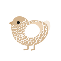 (unnamed), a beige and cream chicken with a lace pattern