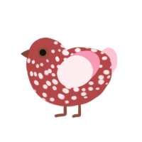 Light StrawBerry, a red and rose chicken with a speckle pattern