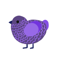 (unnamed), a overcast and blurple chicken with a lace pattern