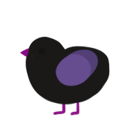 Minecraft Enderman, a sable and overcast chicken