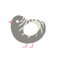 (unnamed), a ash and white chicken with a half-bar pattern