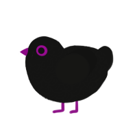 (unnamed), a black chicken with a double-lace pattern