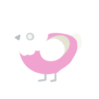 (unnamed), a pink and white chicken with a head pattern