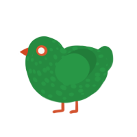 (unnamed), a viridian chicken with a speckle pattern