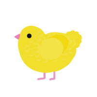 pee, a yellow chicken with a half-lace pattern