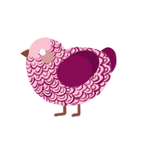 rosé, a rose and wine chicken with a double-lace pattern