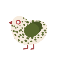 (unnamed), a cream and olive chicken with a speckle pattern