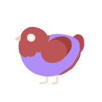 (unnamed), a lilac and red chicken with a head pattern