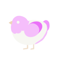 (unnamed), a white and lavender chicken with a head pattern