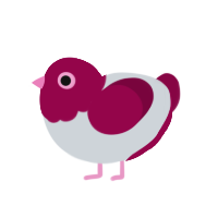 (unnamed), a mist and maroon chicken with a head pattern