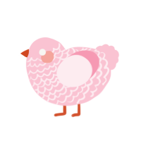 Strawberry Scoop, a rose chicken with a lace pattern