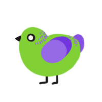 (unnamed), a grass and blurple chicken with a neck-band pattern