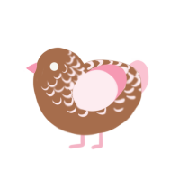 (unnamed), a brown and rose chicken with a half-lace pattern