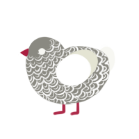 silver lace, a ash and white chicken with a double-lace pattern