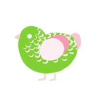 (unnamed), a grass and rose chicken with a half-lace pattern