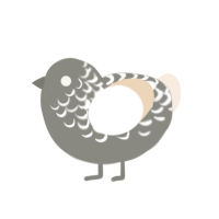 (unnamed), a ash and cream chicken with a half-lace pattern