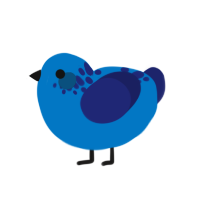 (unnamed), a sapphire and navy chicken with a neck-speckle pattern