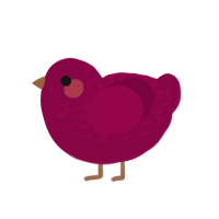 Dark Rose, a maroon chicken with a half-lace pattern