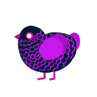 Hotline, a tumblr and amethyst chicken with a lace pattern